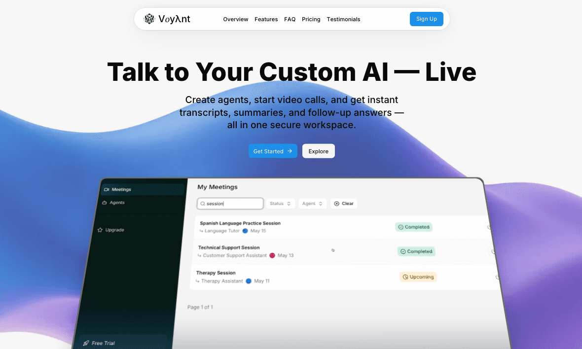 V𝑜yλnt — personal AI tutor.